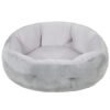 8HPebf1a0030e669b.jpg Lit pour chat réversible, lit pour chats d'intérieur et petits chiens, lit rond avec rebord de soutien, gris clair