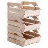 YSr75b1a045424ea3.jpg Support de Corbeille à Fruits en Bois de Sapin à 3 Étages Amovibles, pour Fruits et Légumes, 27x37,5x60cm, Naturel